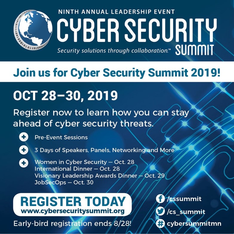 Cyber Security Summit October 2830 Discounts for (ISC)2 Twin
