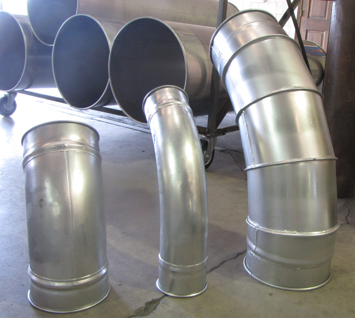 60 Degree StitchWelded Elbow For Clamp Together Ducting System ISC Sales