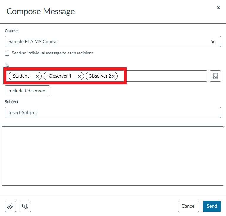 Canvas Inbox Include Observers BITS AND PIECES