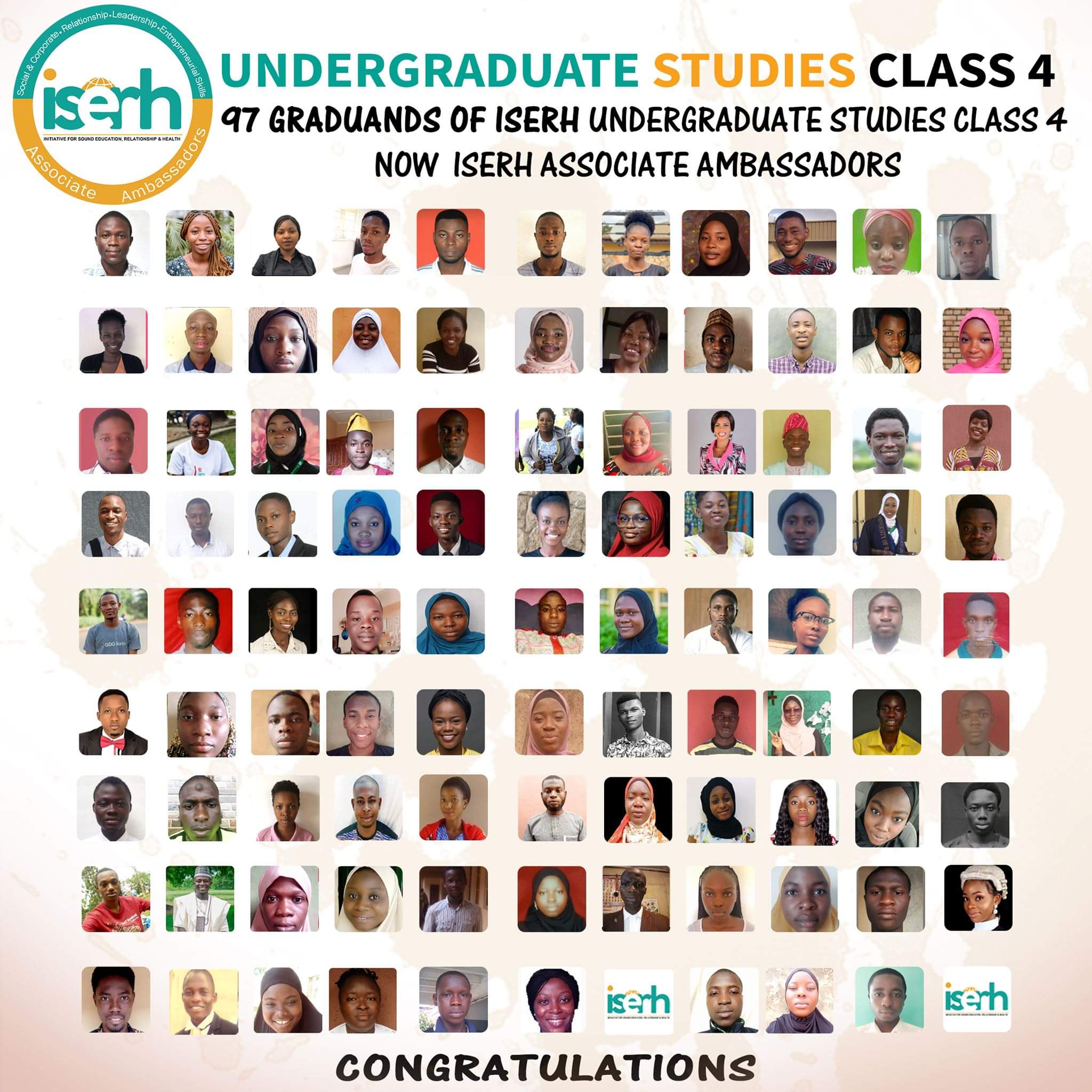 97 IUS CLASS 4 INDUCT AS ISERH ASSOCIATE AMBASSADORS ISERH