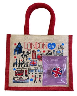 ★ミニジュートバッグ LONDON柄 リップバームセット（ラベンダー） Julia GASH/ジュリア・ガッシュ 三越伊勢丹オンライン