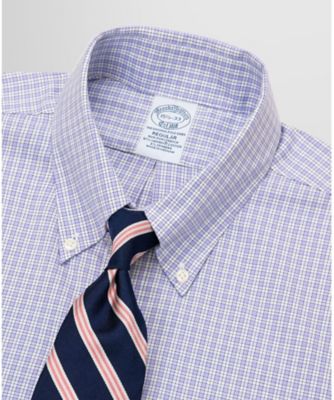 スーピマコットンストレッチ ピンポイントオックスフォード ミニチェック ドレスシャツ Regular Fit 100209012