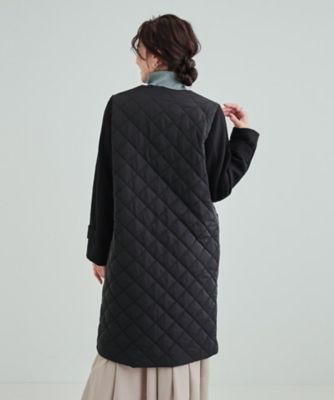 リサイクル 発熱 袖フェイクウールキルトコート（2002345322） SHOO LA RUE (Women)/シューラルー 三越