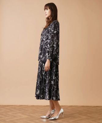【セットアップ対応商品】プリントタックブラウス【ROCHAS Premiere】 Leilian plus house (Women