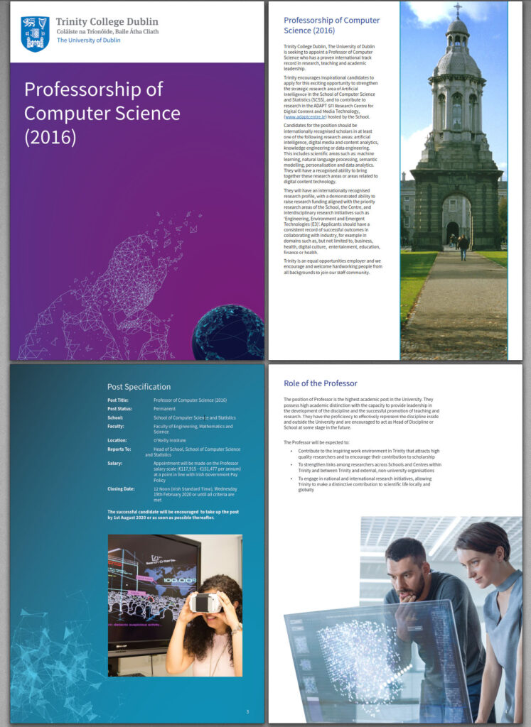Open Position at Trinity College Dublin Full