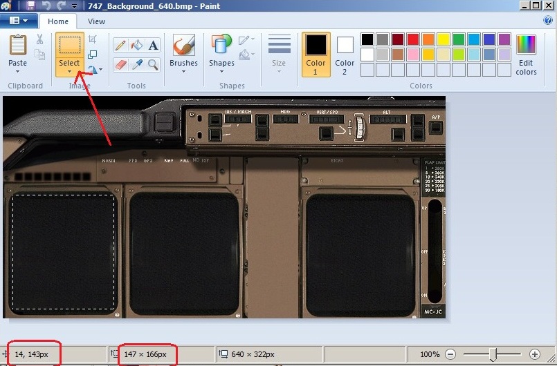 Replace the default 747 PFD with the ISG PFD.