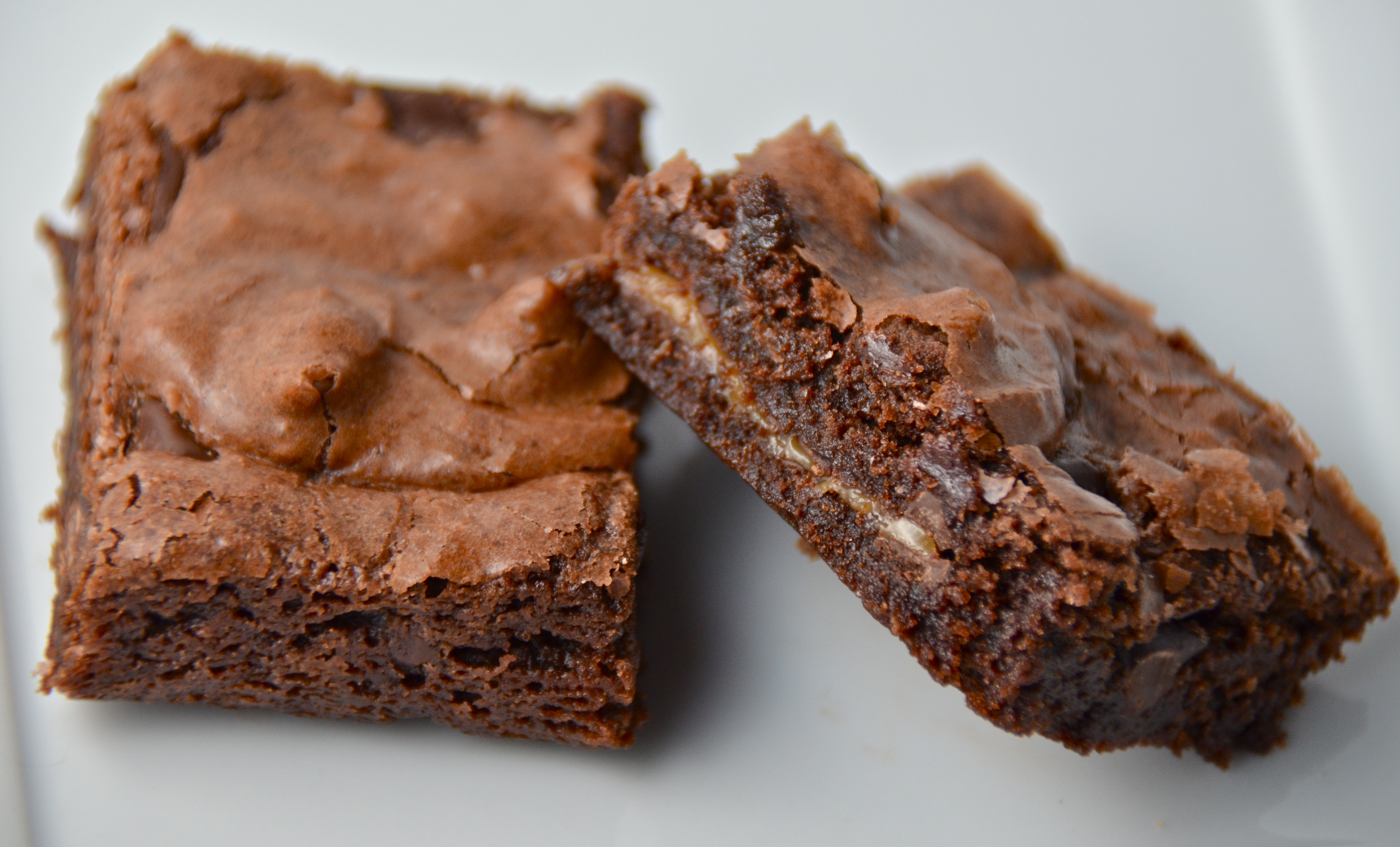 Short And Sweet. Salted Caramel Brownies. I Sing In The