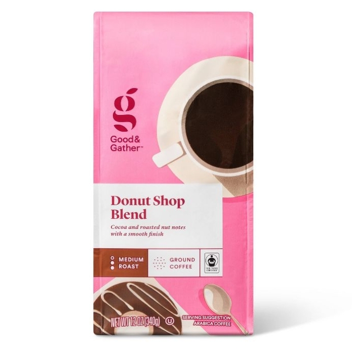 Donut Shop Blend Ground Coffee Good Gather 12oz (Medium Roast