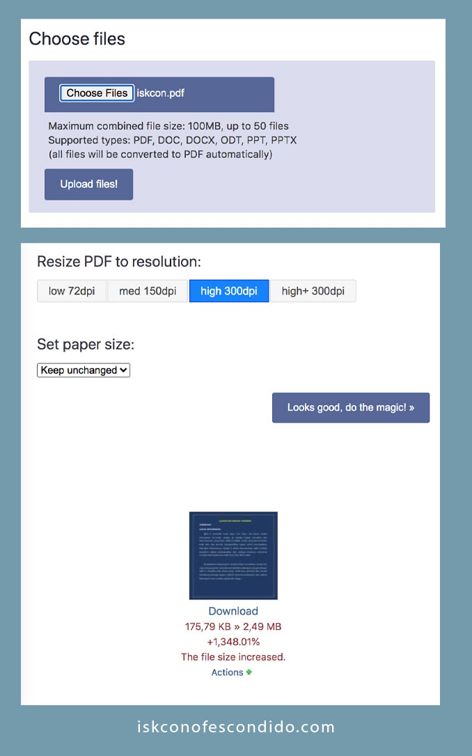 Cara Membesarkan Ukuran File Pdf