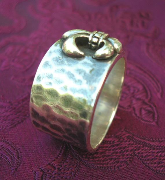 Großer MASSIVER 925er Silber RING Ritter Lilie Fleur de Lis AUCH für