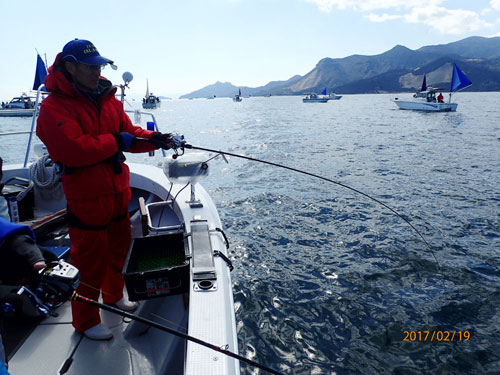 2017年2月19日、小豆島沖のマダイ釣り大会