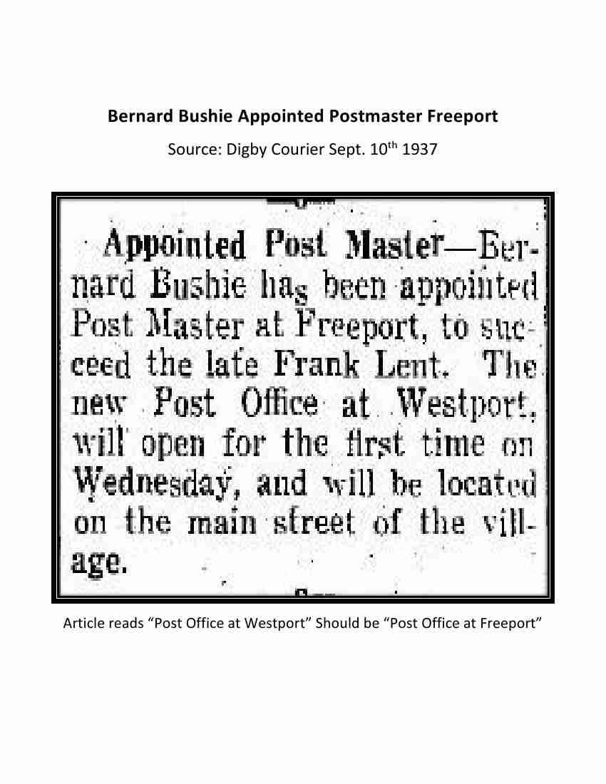 Freeport Post Office Islands History