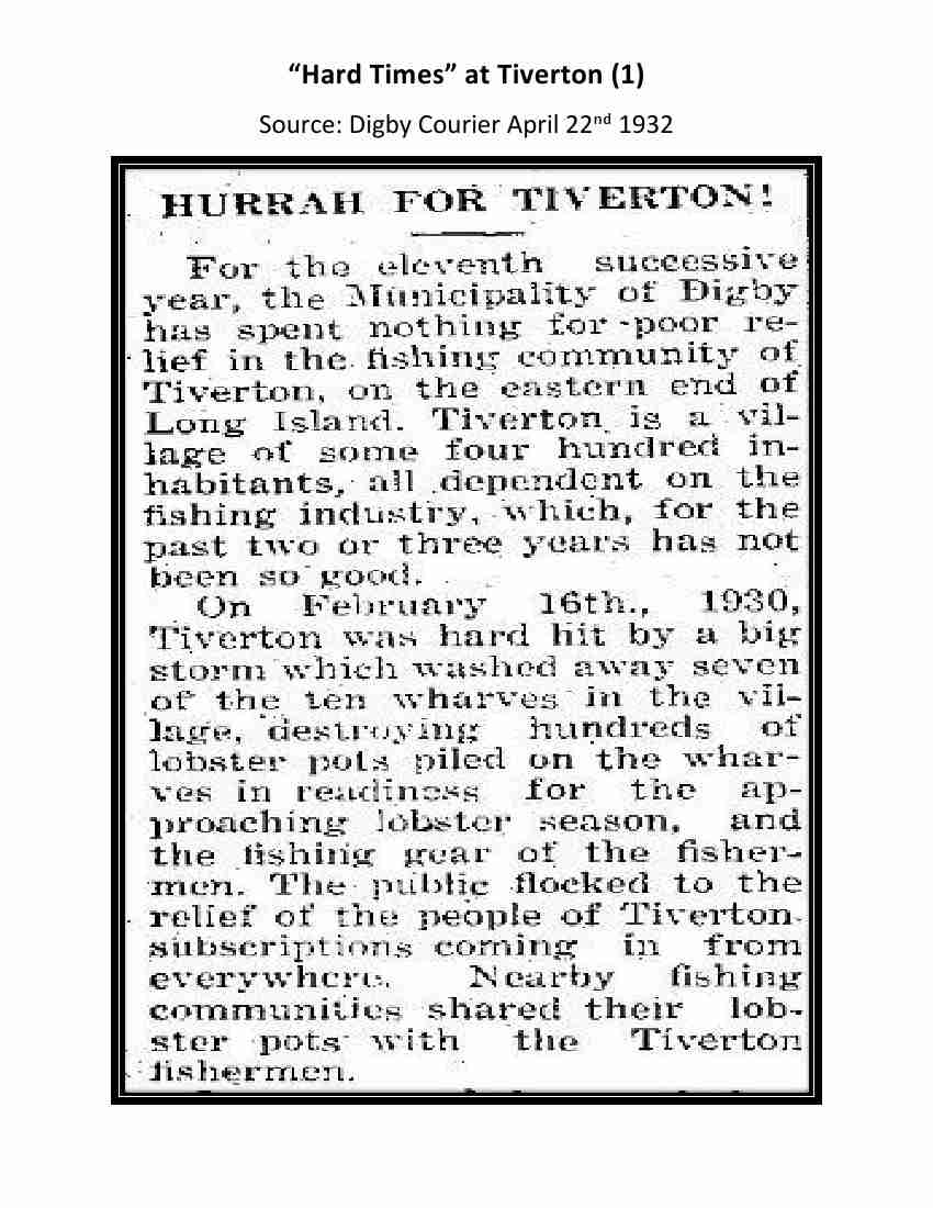 Tiverton Islands History