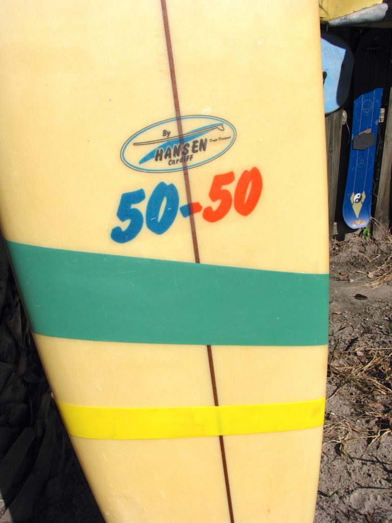 1964 Hansen 50/50 Longboard surfboard Island Trader Surf Shop