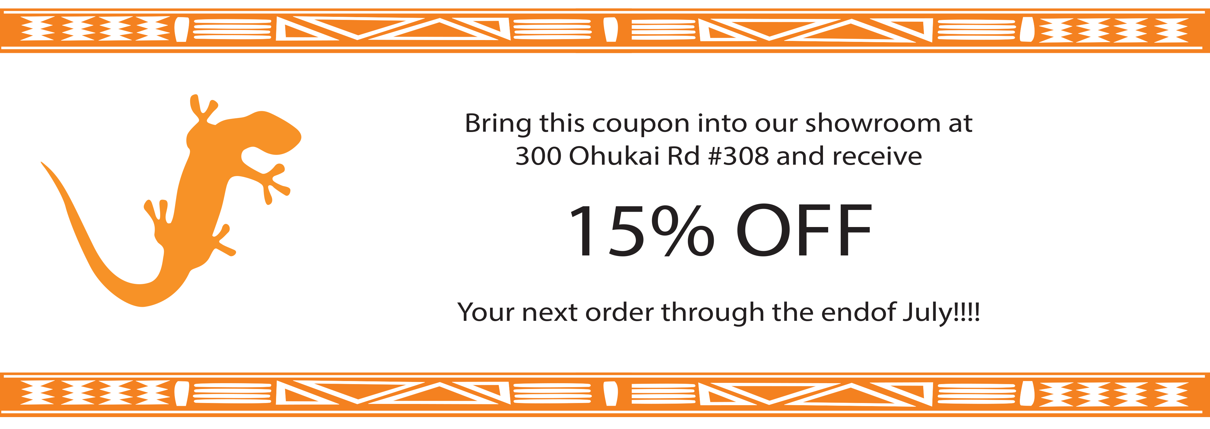 Coupon Island Window Covering