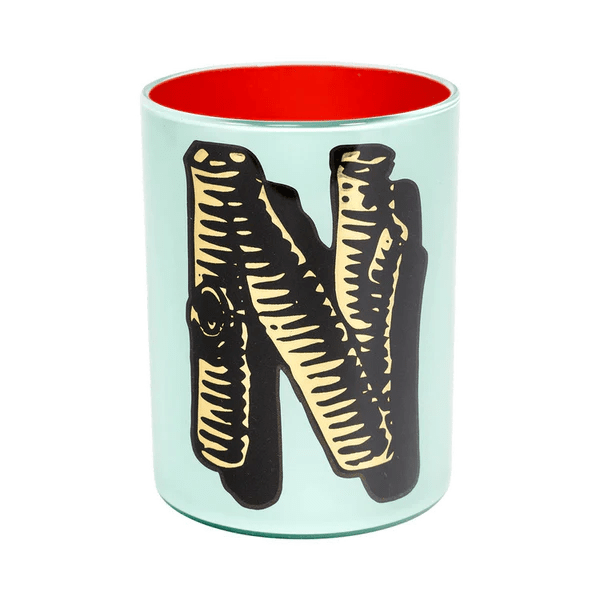 Bridie Hall Letter N Wood Font Brush Pot ISLES STUDIO