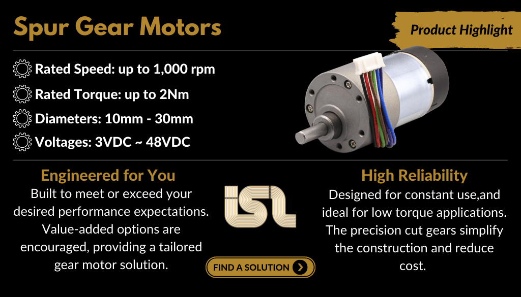 Spur Gear Motors ISL Products International Ltd.