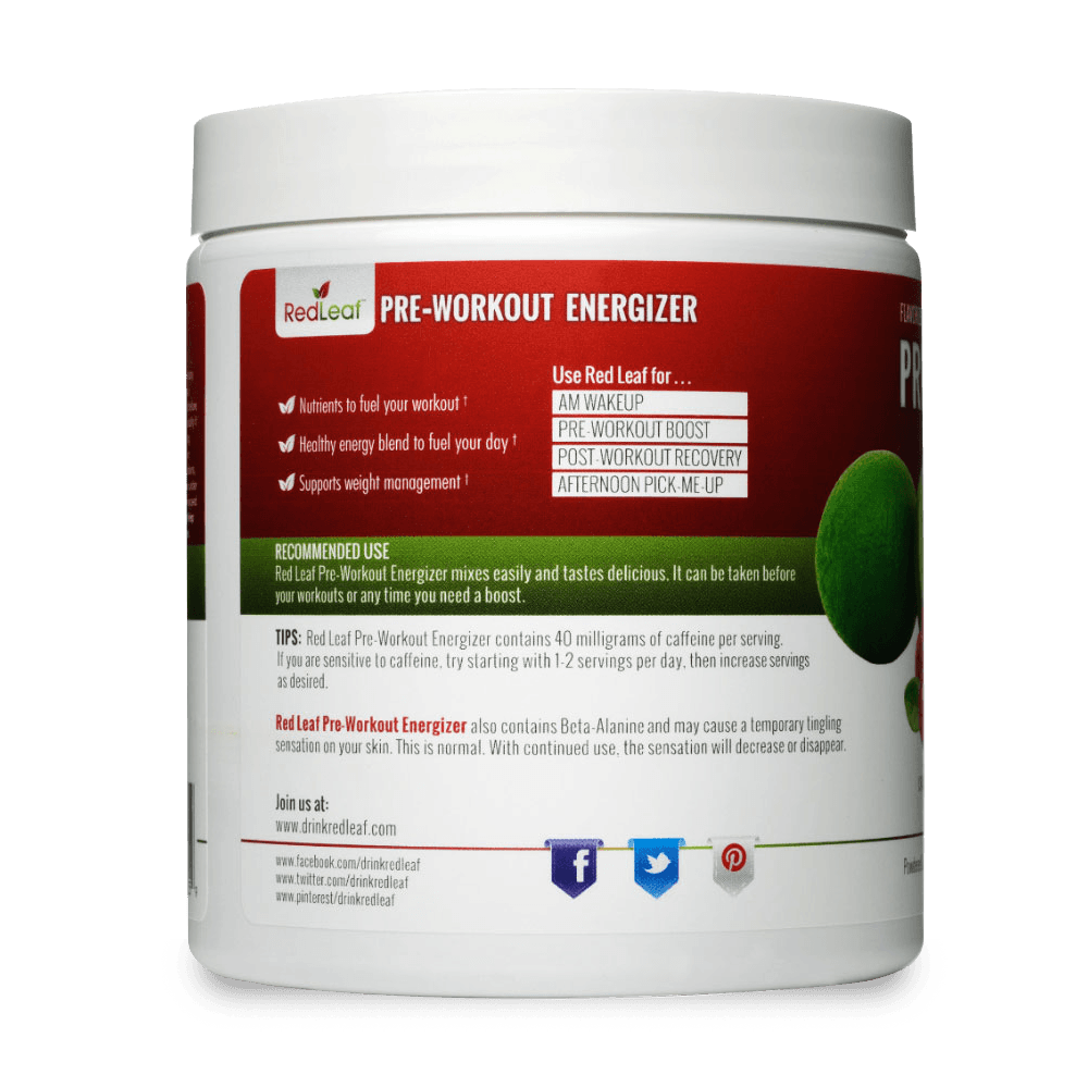 Red Leaf PreWorkout Energizer Drink (Cranberry Lime Flavor