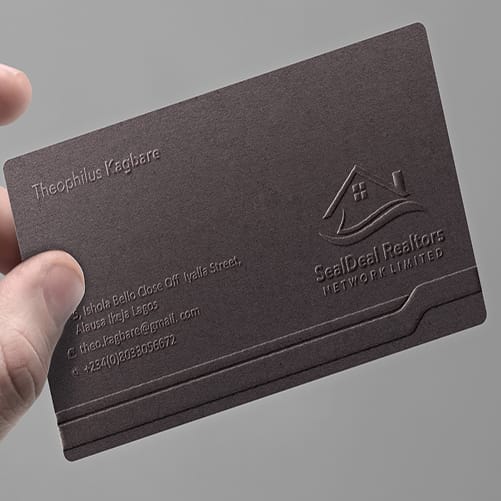 Embossed Business Card IsoBlack Concept Ltd