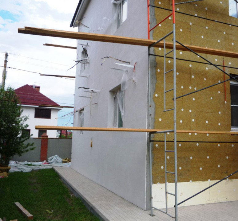 Утепление наружных стен из шлакоблоков