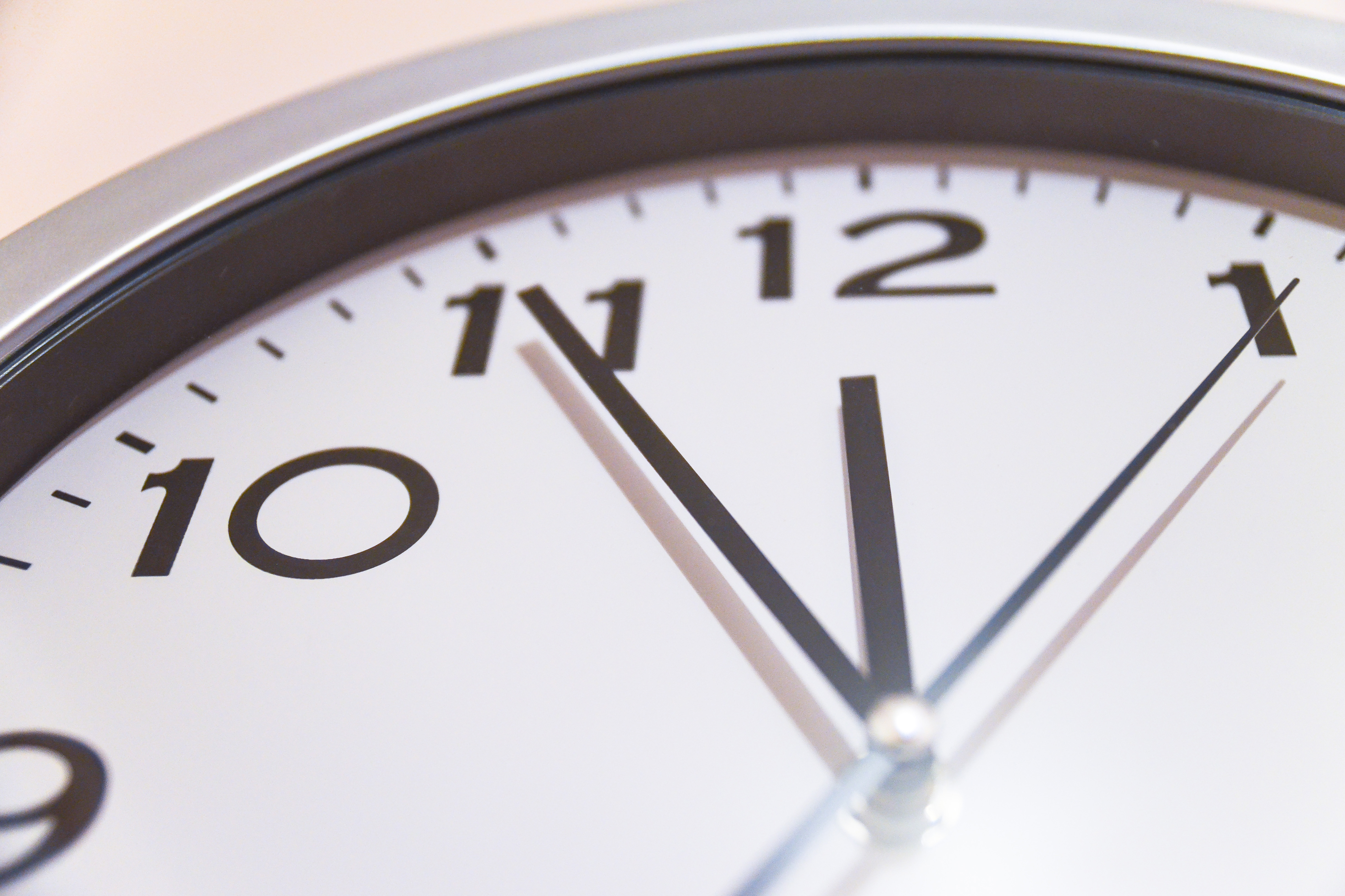 Time on Office Clock RoyaltyFree Stock Photo