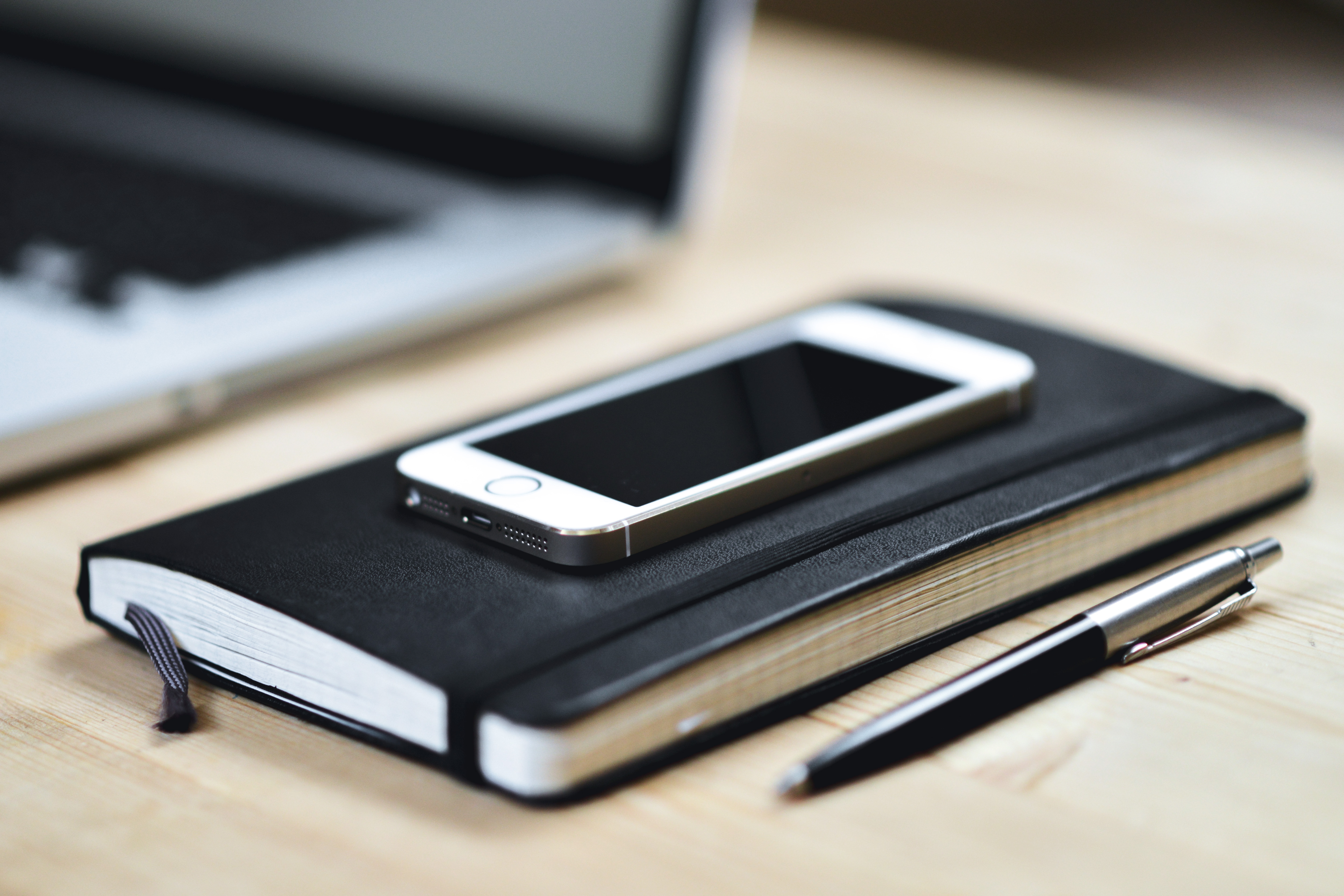 iPhone & Note Book RoyaltyFree Stock Photo