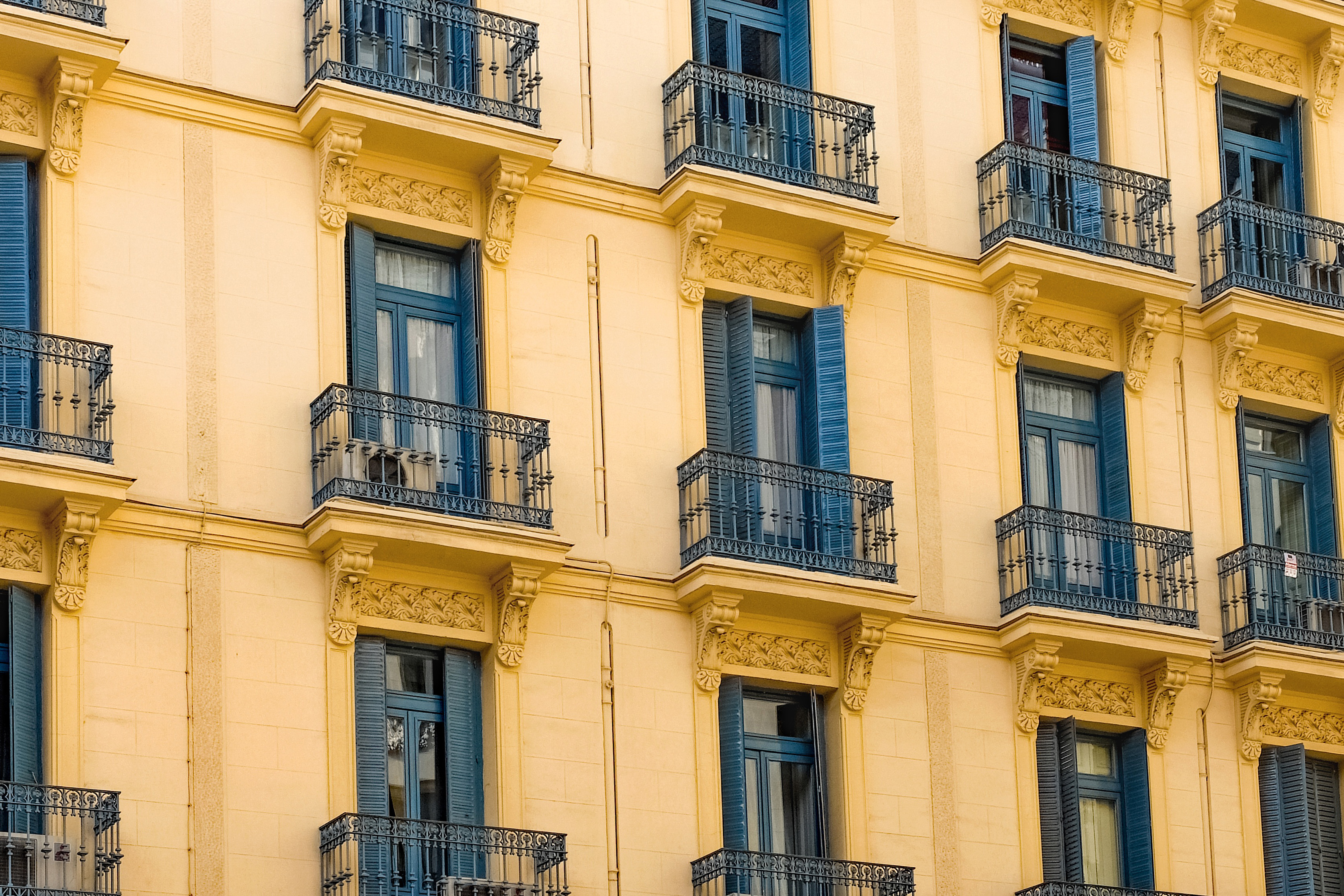 Madrid Apartments RoyaltyFree Stock Photo