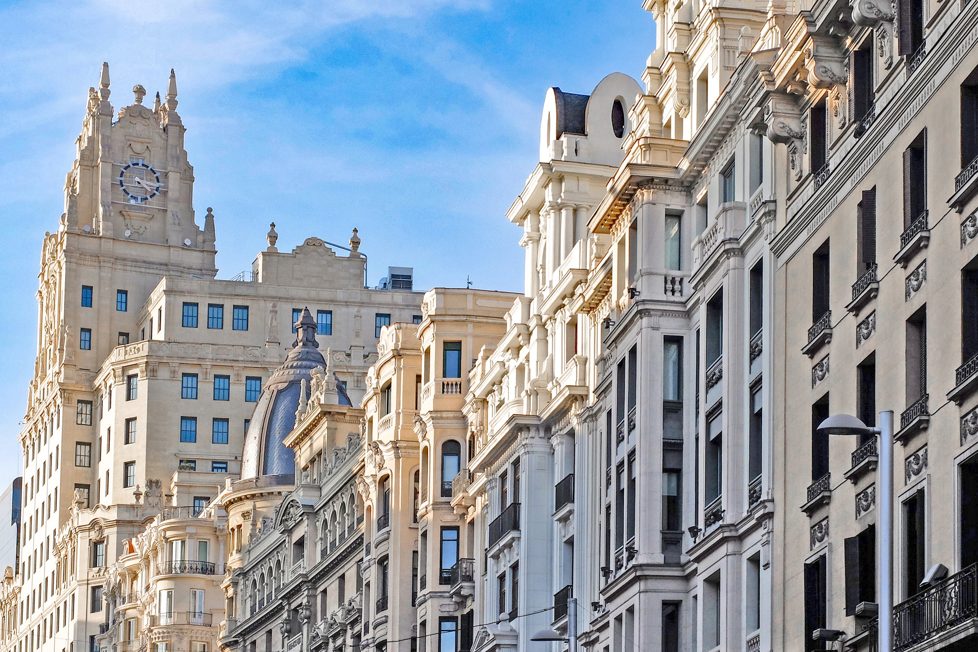 Buildings in Madrid, Spain RoyaltyFree Stock Photo and Image