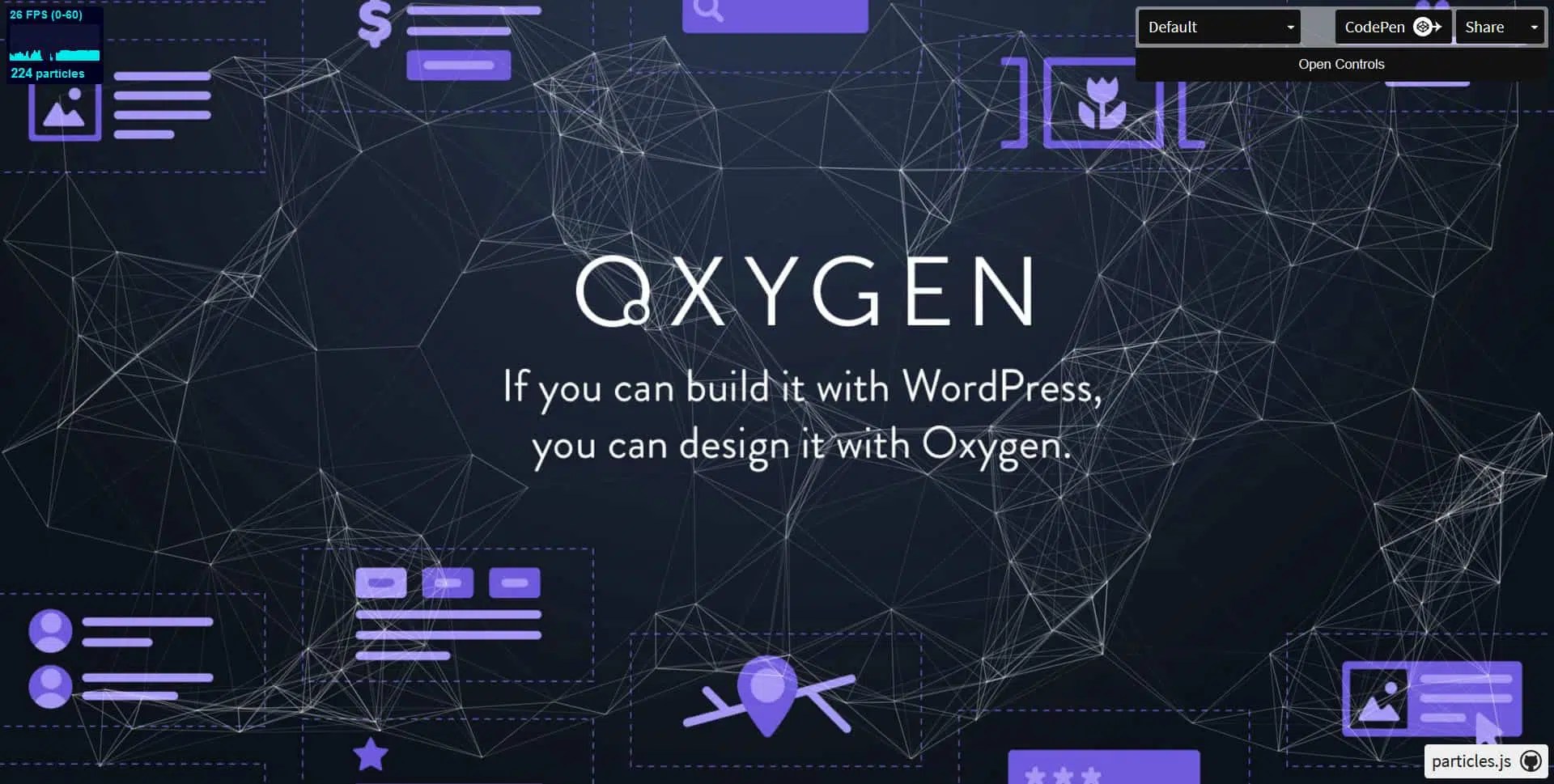 Particles.JS (and animated backgrounds) On Oxygen Builder Isotropic