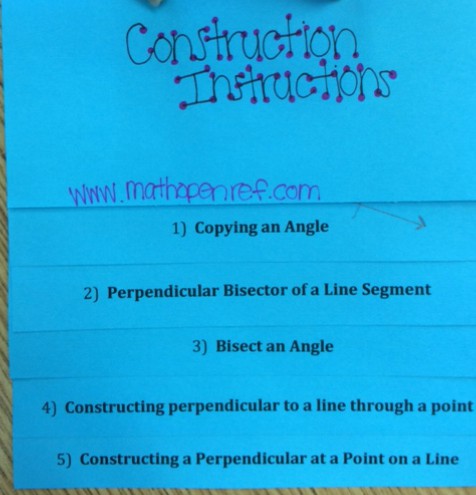 Construction Instruction Booklet (Foldable) | I Speak Math