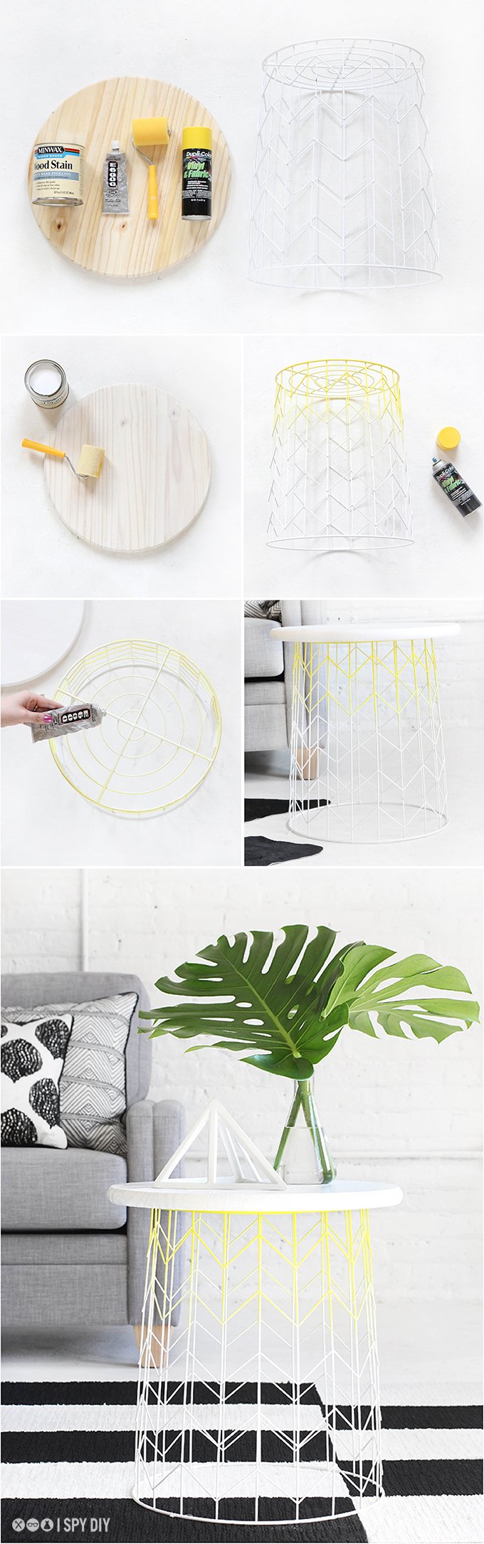 » MY DIY Wire Basket Side Table