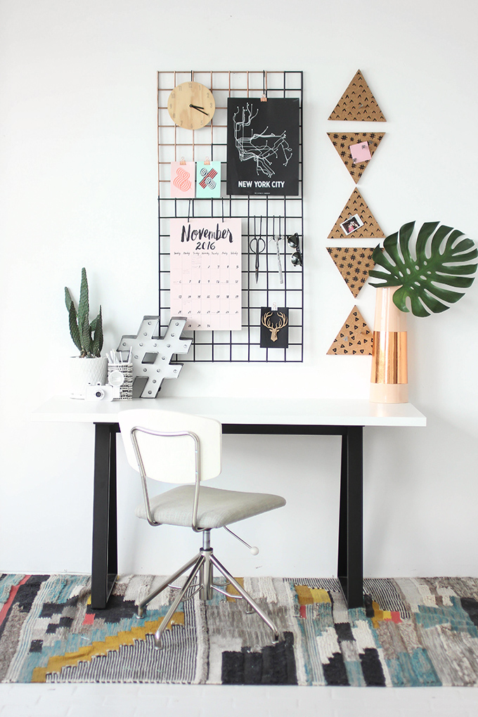 » MY DIY Grid Wall Organization