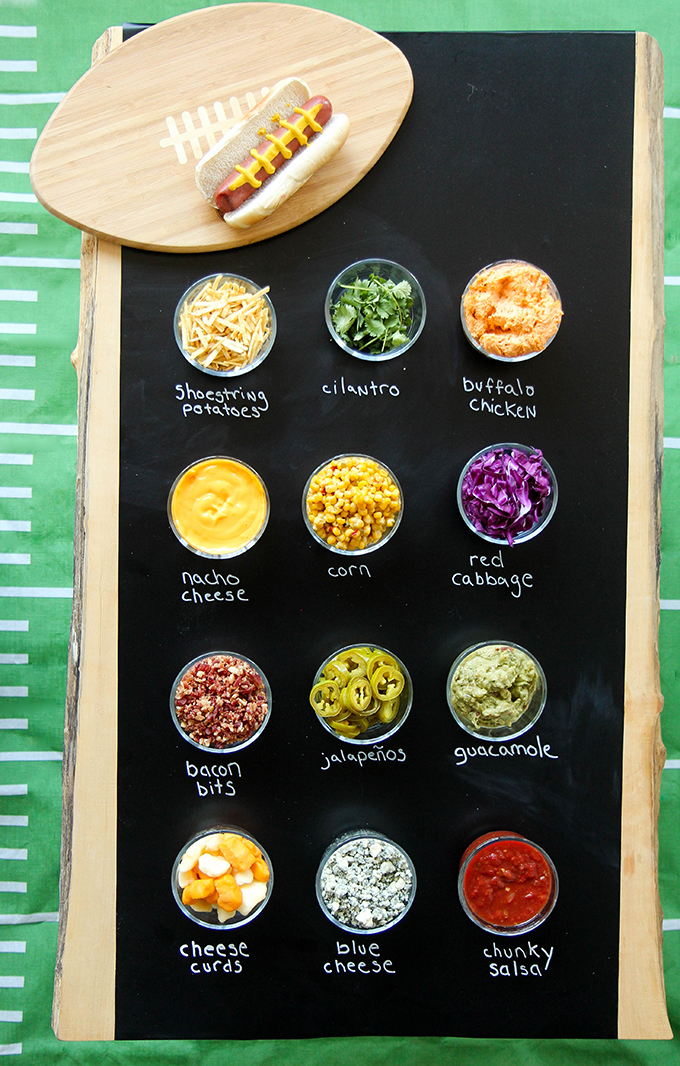 DIY EATS Big Game Hotdog Bar I SPY DIY