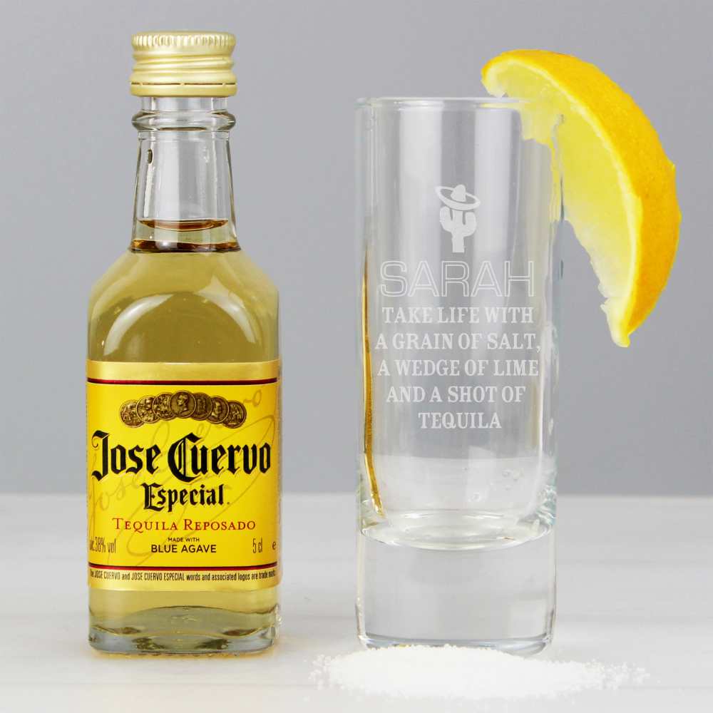 Personalised Tequila Shot Glass and Miniature Drinks Gift