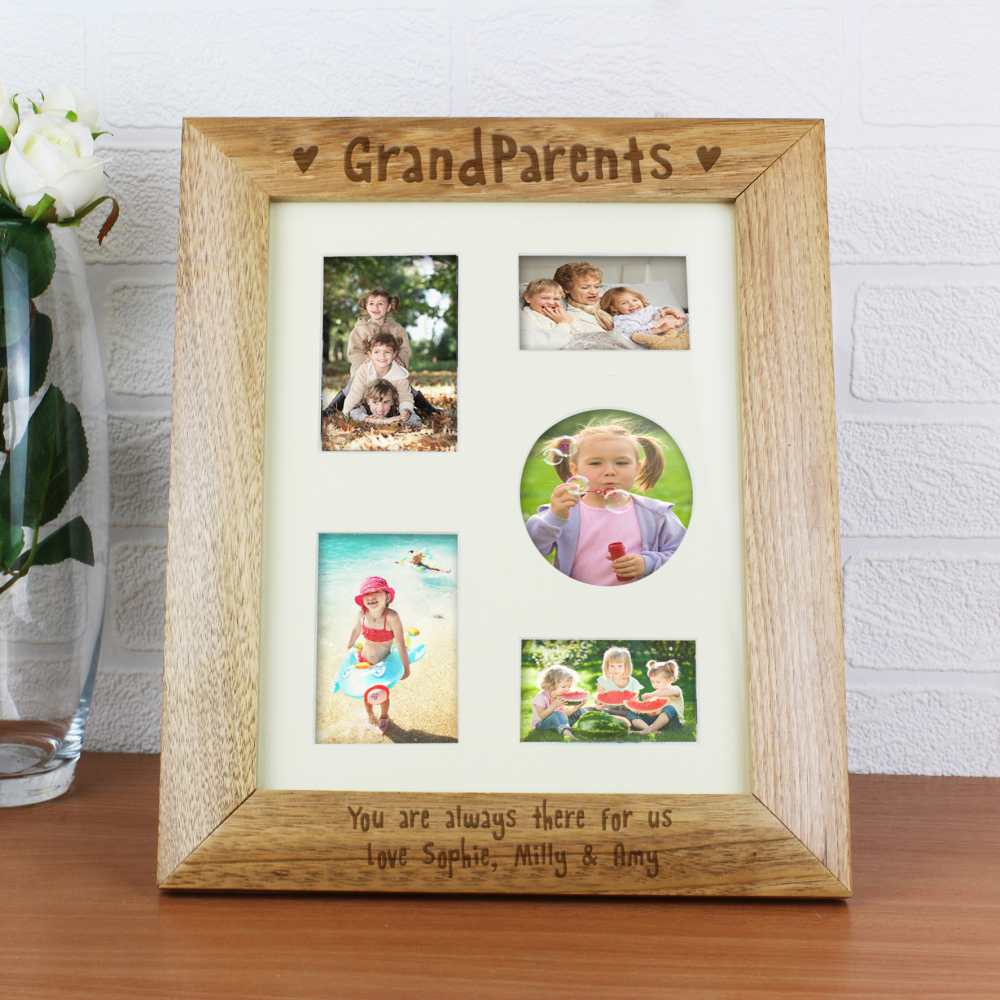 Personalised Grandparents Wooden Photo Frame Photo Gift