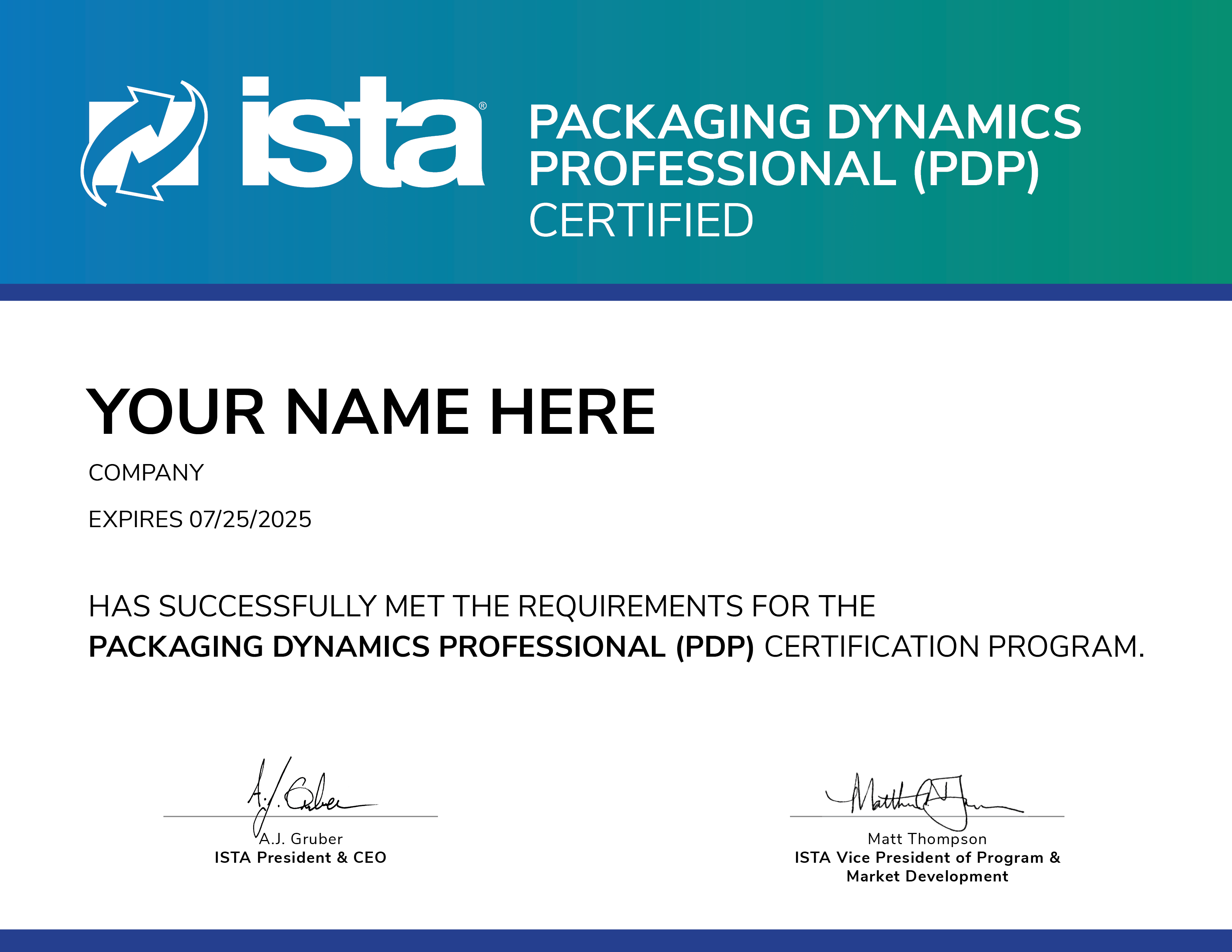Packaging Dynamics Professional (PDP) International Safe Transit