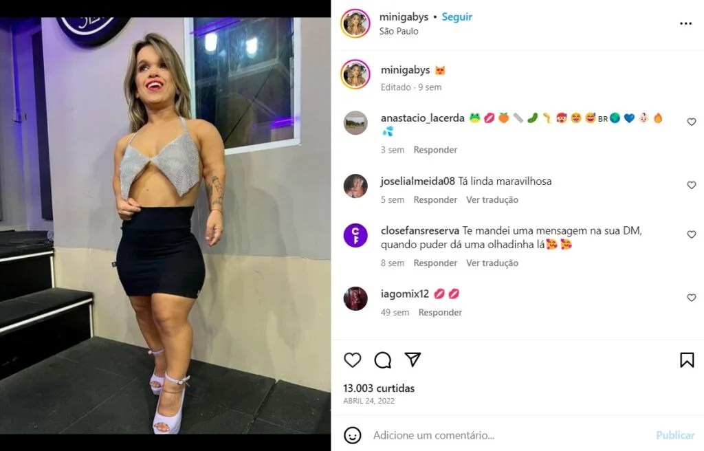 Influenciadora com nanismo, Mini Gabys revela valor chocante que recebe