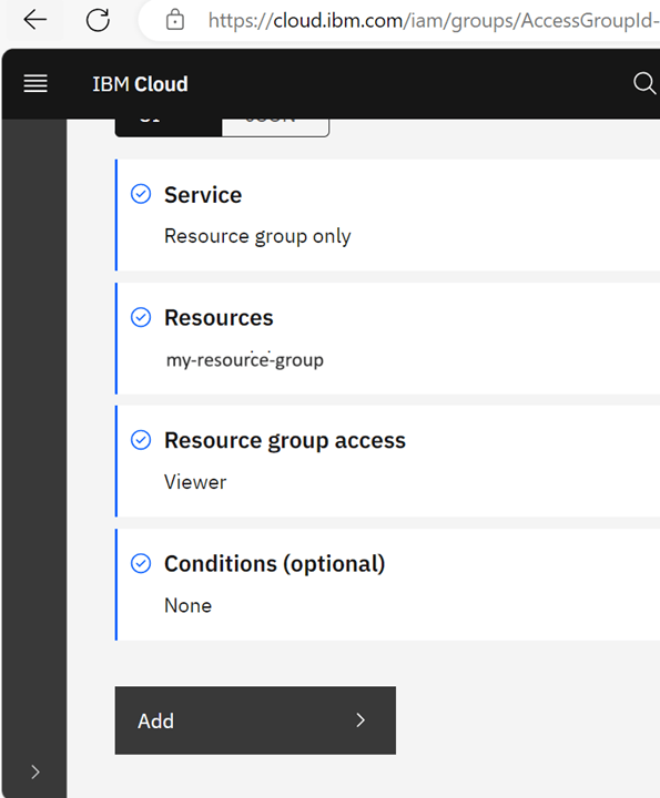 Create access group and assign permissions for creating a Red Hat