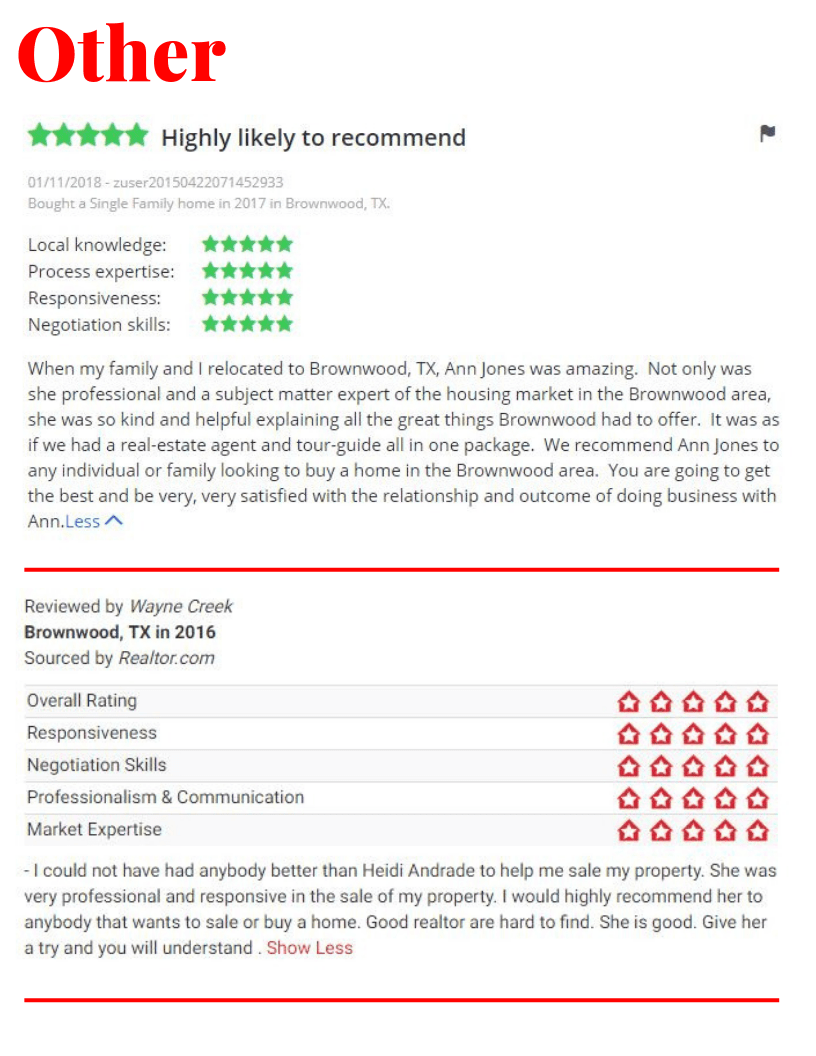 Read What Ann Jones Real Estate Clients Say in Brown County