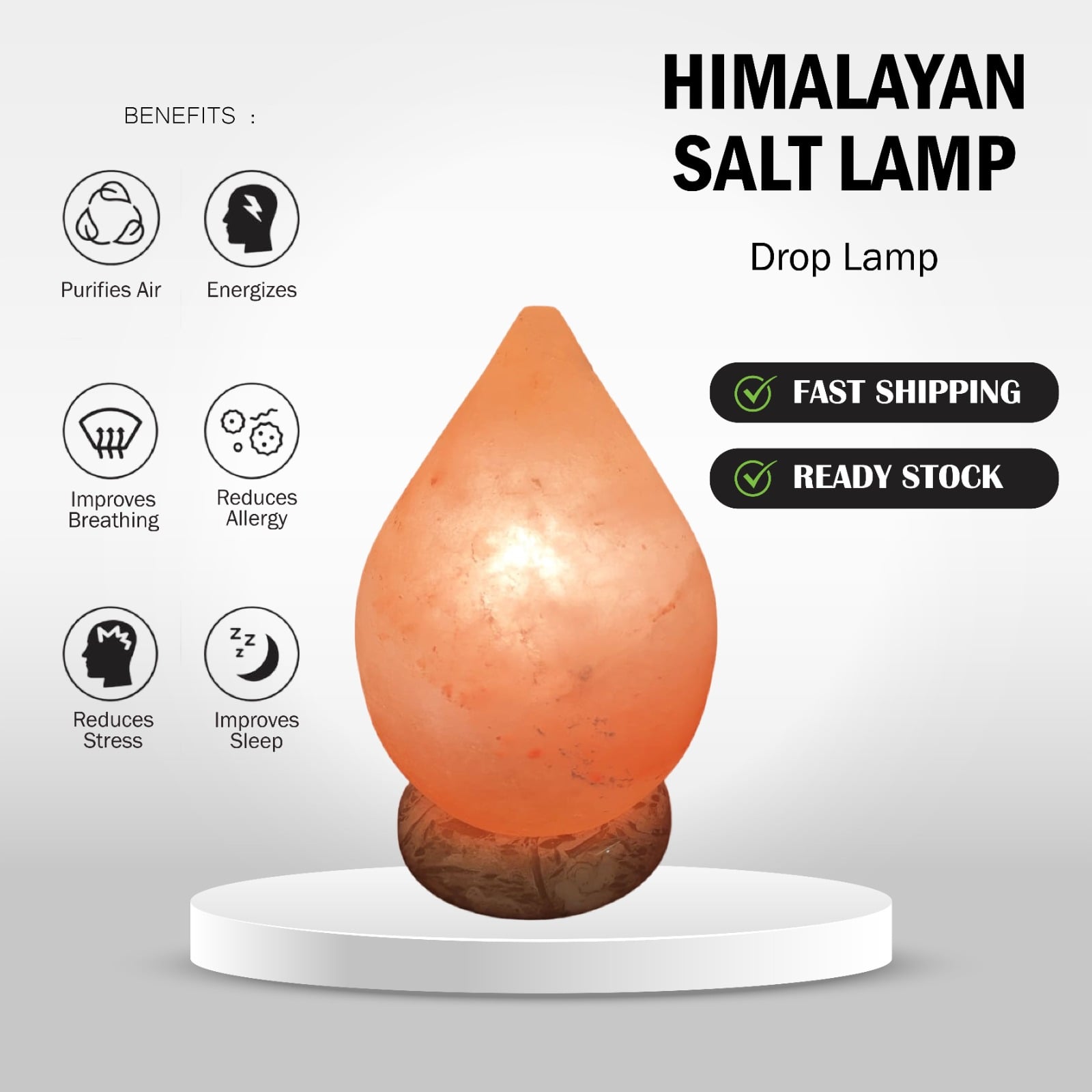 Himalayan Salt Lamp Drop Lamp Iswanah Global
