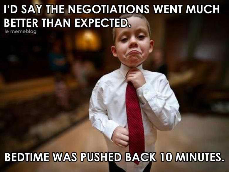 If only all negotiations went this well… …in some weird postmodern way…
