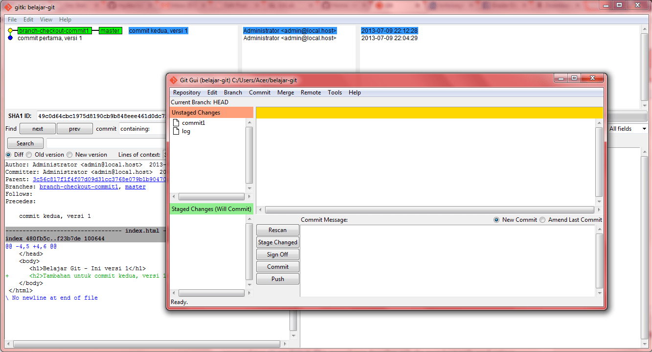Tutorial Git, Bahagian 2 Aplikasi Klien Git Berasaskan