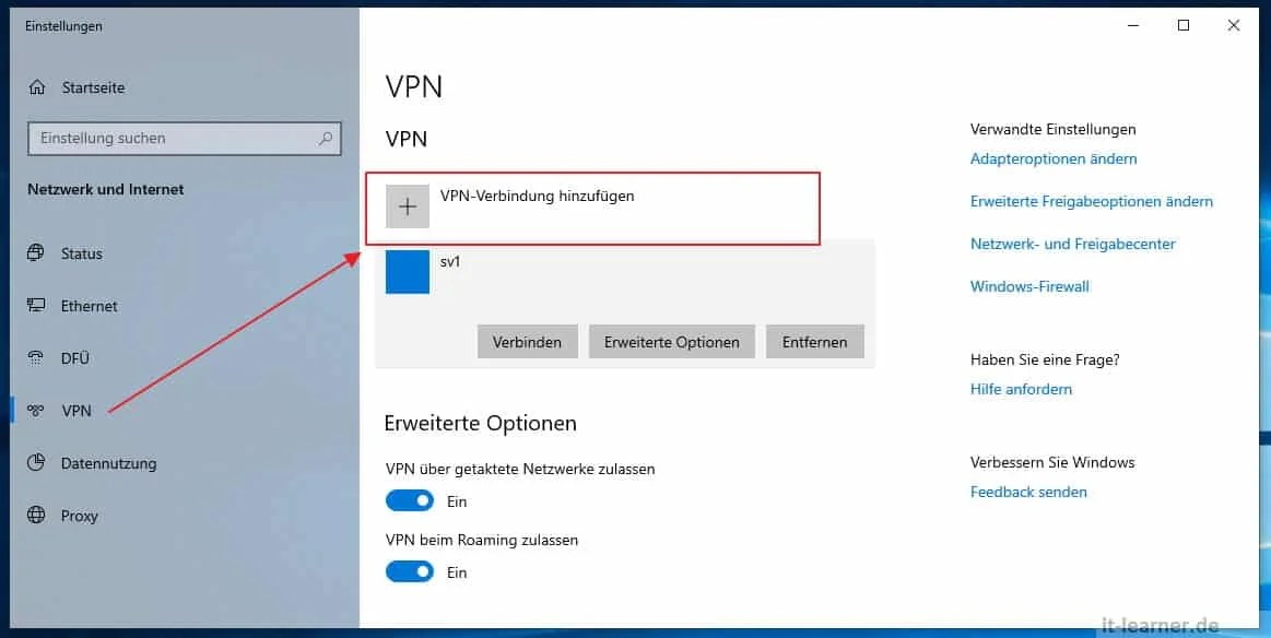 VPNVerbindungWindows102 ITLEARNER