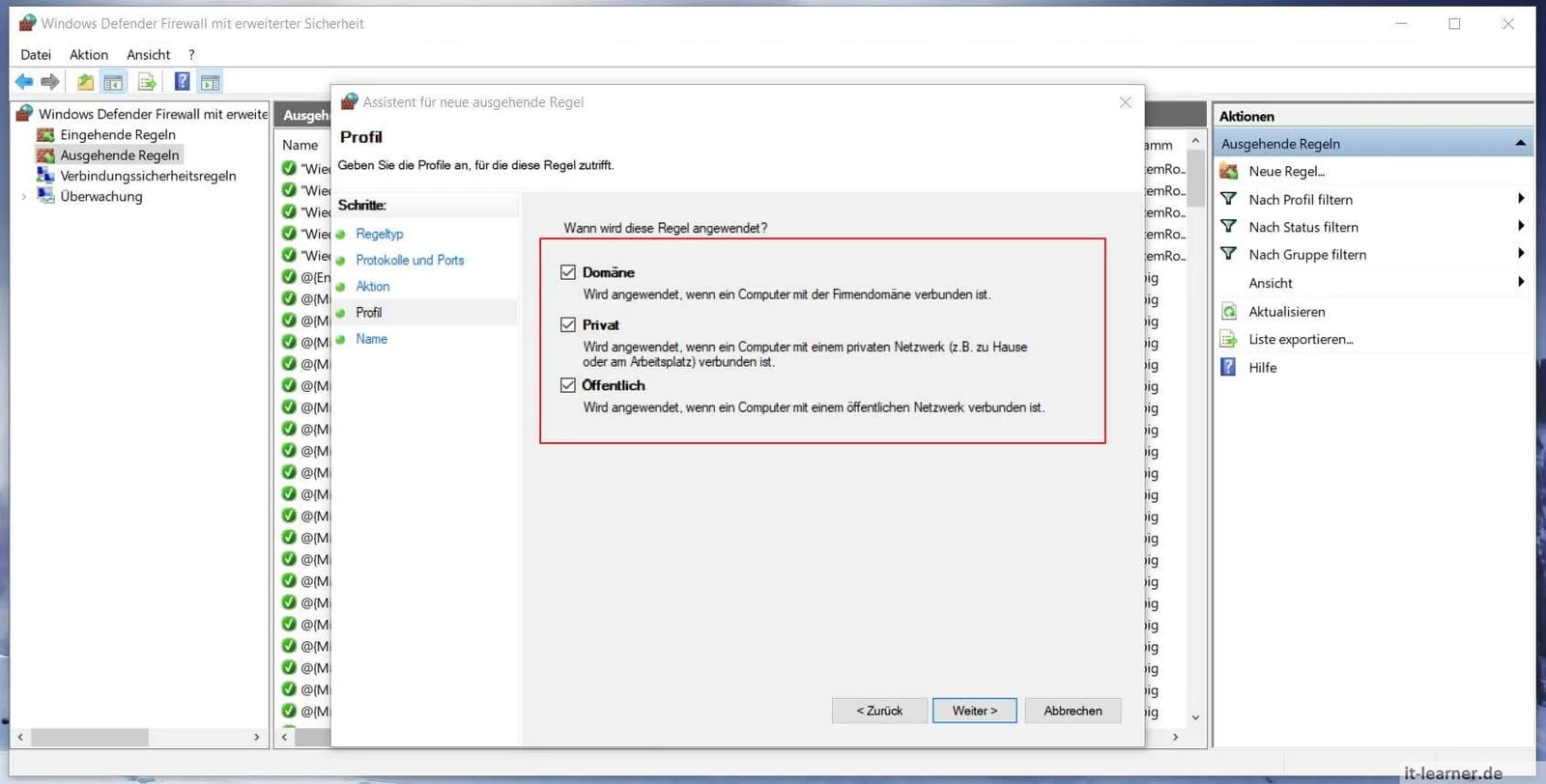 Unter Windows 11 App in der Firewall zulassen