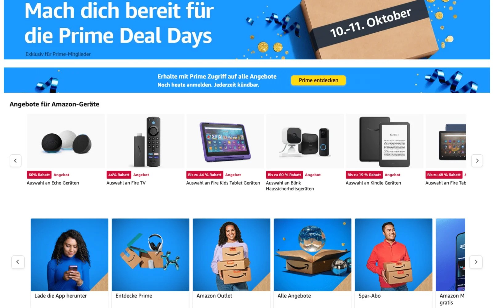 Amazon Geräte bis zu 66 günstiger Prime Deals Days