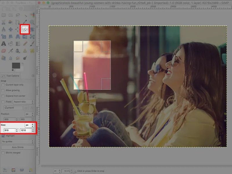 How To Crop An Image In GIMP ITS