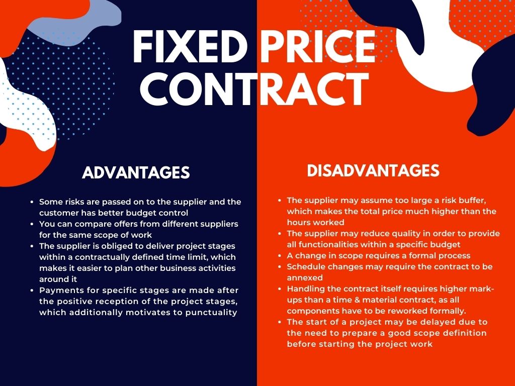 A Fix agreement and a time& material agreement which model of