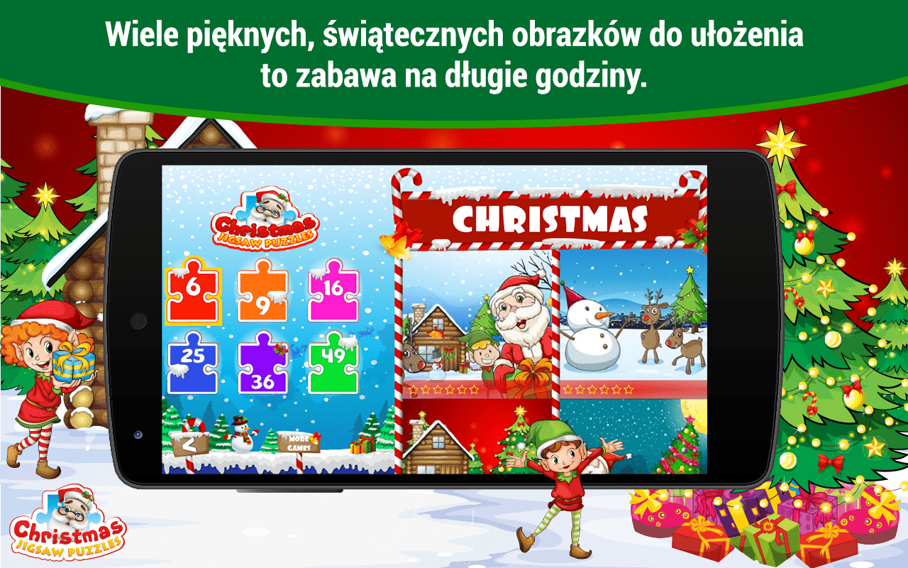 Świąteczne gry dla dzieci, puzzle dla dzieci Google Play Android