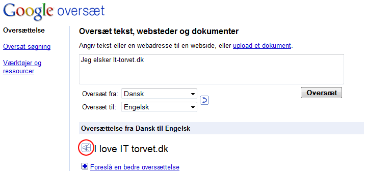 Google Translate, nu også med hjælp til udtale... IT Torvet