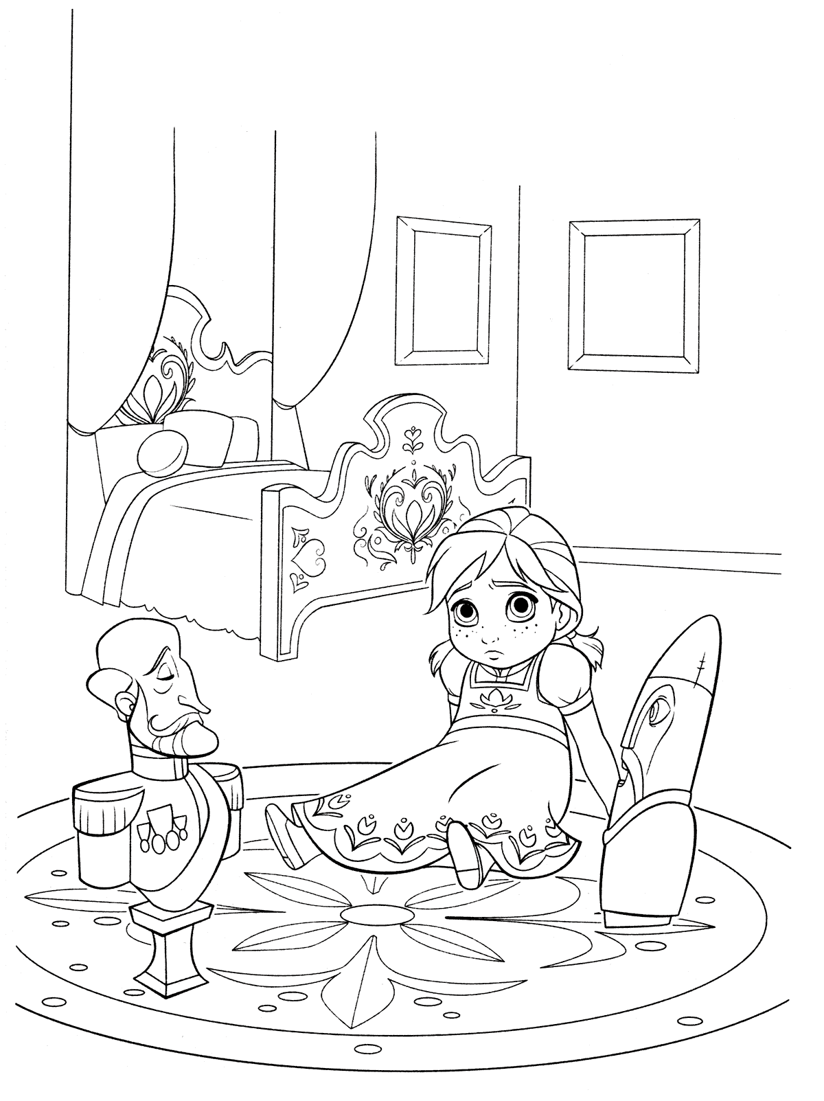 Disegni da colorare Anna bambino